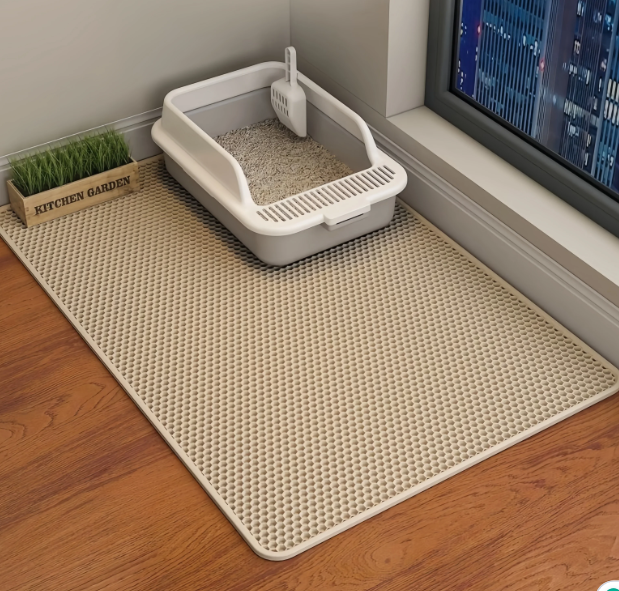 Large Size Cat Litter Mat Double Layer Waterproof Pet Litter Box Mat Non-Slip Sand Cat Pad Washable Cat Litter Mat Pet Supplies