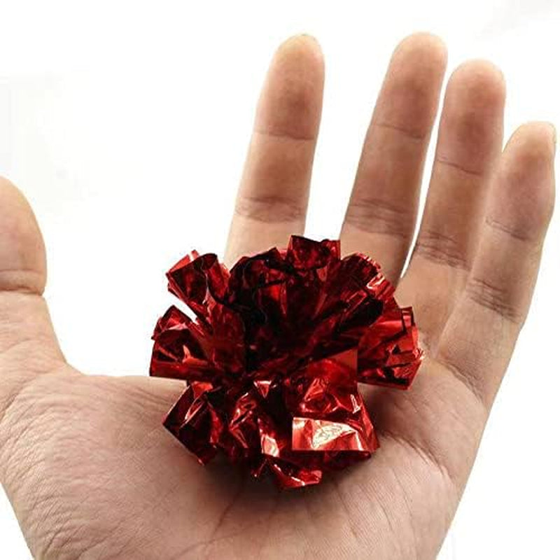 12 Packs Crinkle Balls Cat Toys for Indoor Cats, Lightweight Shiny Crinkle Paper Ball for Kitten (Random Color) (2.36 In)