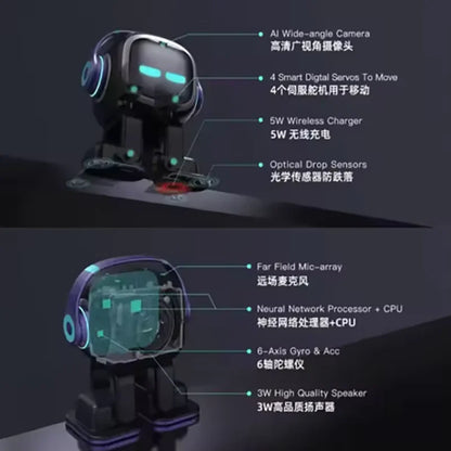 Tuya EMO Intelligence AI Robot Toy Emotional Intelligent Companion of Pet Robot Interactive Voice AI Desktop Toys Gifts 2026