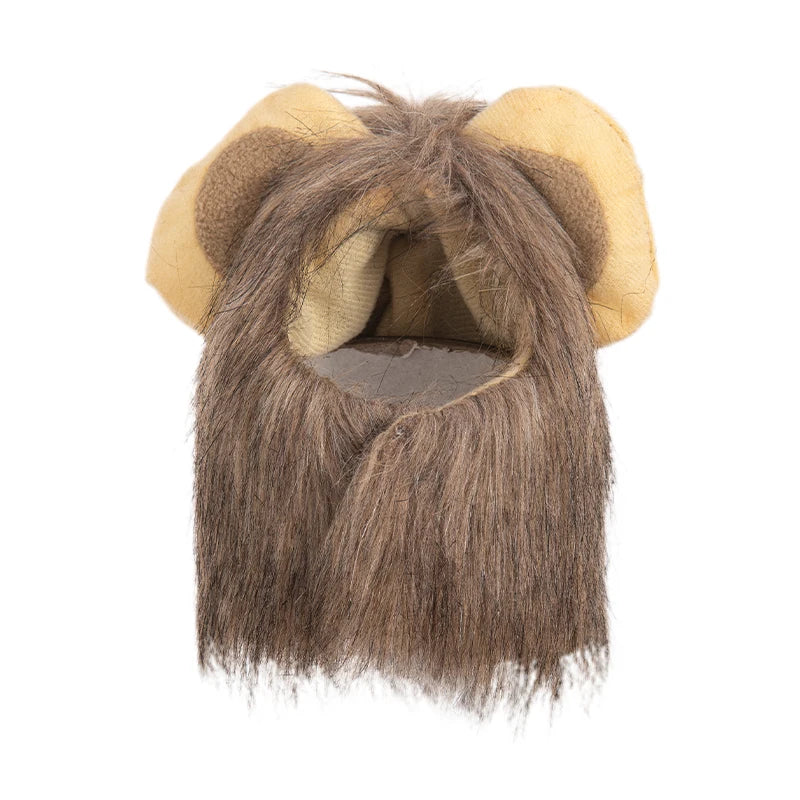 Cute Lion Mane Cat Wig Hat Pet Hat for Dogs Cats Kitten Cap 2026 New Year Party Cosplay Costume Cat Accessories Photo Props